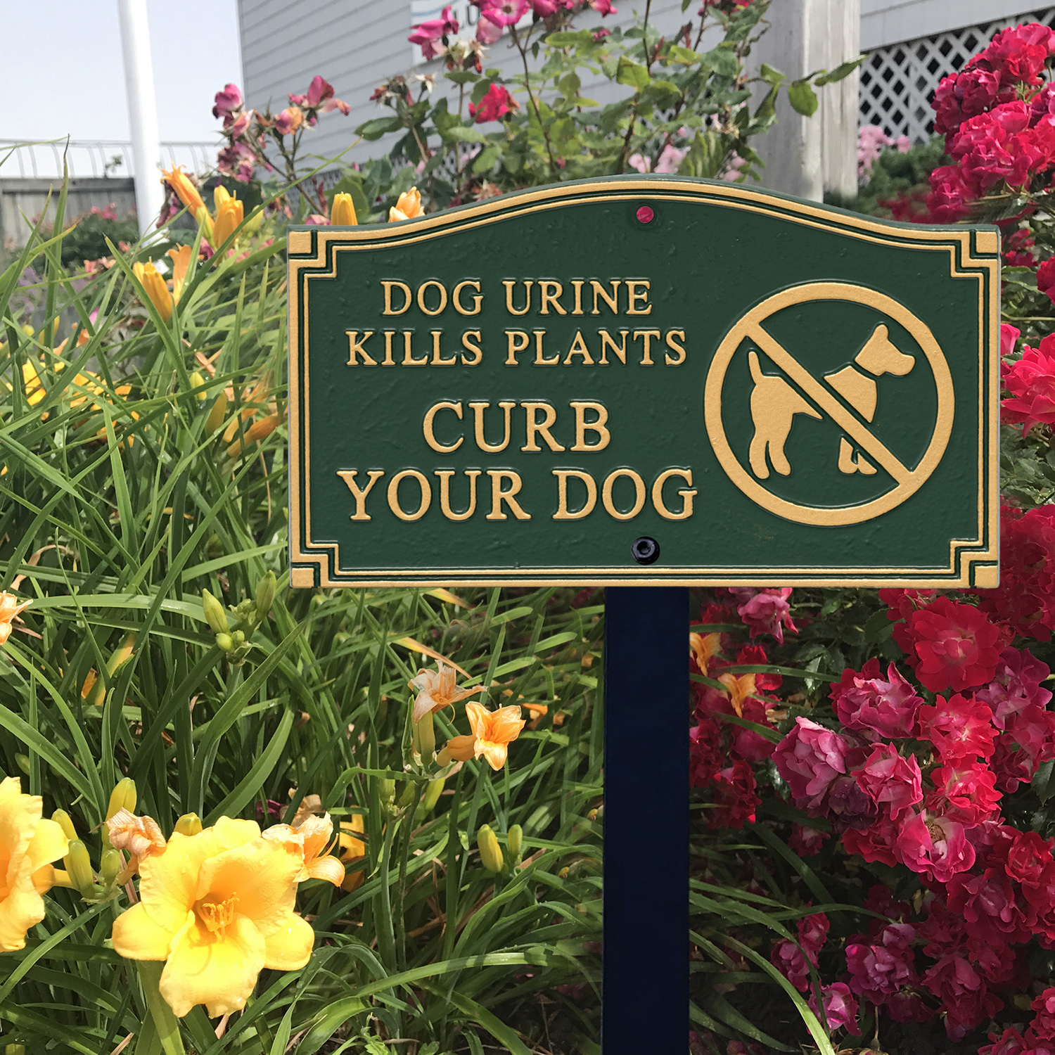 Dog Urine Kills Plants Statement Lawn Plaque, SKU - WP-0013