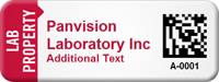 Personalized 2D Lab Property Barcode Asset Tag