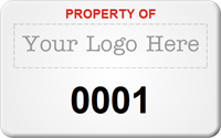 Asset Label, Property of Company Name with Numbering