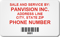 Asset Label, Sale and Service by Company Name, Phone Number