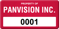 Asset Label, Property of Company Name with Numbering