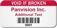 Custom Void If Broken Barcode Asset Tag