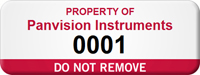 Customizable Do Not Remove Asset Tag with Number