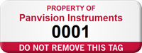 Personalized Do Not Remove Asset Tag with Numbering