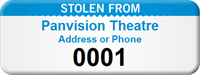 Custom Stolen From Asset Tag with Numbering