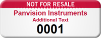 Customizable Not For Resale Asset Tag with Numbering
