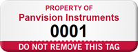 Customizable Do Not Remove Asset Tag with Numbering