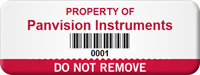 Personalized Do Not Remove Asset Tag with Barcoding