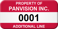 Asset Label, Property of Company Name with Numbering