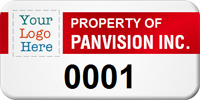 SunGuard Asset Label, Add Company Name with Numbering