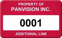 Asset Label, Property of Company Name with Numbering