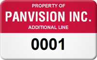 Asset Label, Property of Company Name with Numbering