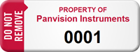 Customized Do Not Remove Asset Tag with Number