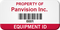 Personalized Property Name Barcode Numbering Asset Identification Tag