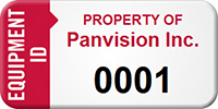 Personalized Equipment ID Company Name Numbering Asset Tag