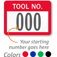 TOOL NO., with consecutive numbering