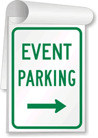 Event Parking Right Arrow Sign Book