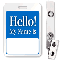 Reusable ID Name Badge