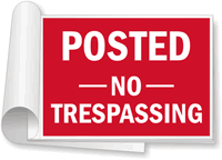 Posted No Trespassing Sign Book