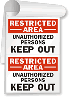 Restricted Area, Unauthorized Persons, Keep Out Sign Book