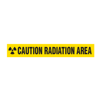 Caution: Radiation Area with Radiation Symbol Barricade Tape