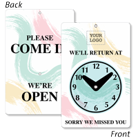 Custom Please Come In Be Back Clock Sign