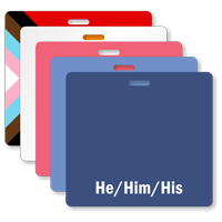 He Him His  Badge Buddy Horizontal