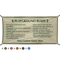 Playground Rules Custom Name Vinyl Banner