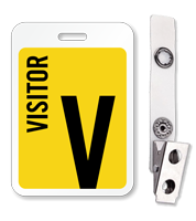 ID Reusable Name Badge - Visitor 