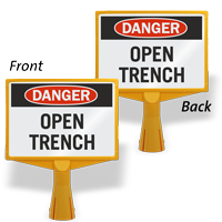 Danger Open Trench ConeBoss Sign