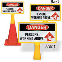Persons Working Above ConeBoss Sign