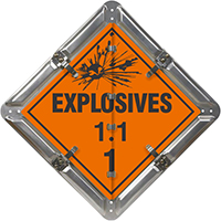 7 Legend Flip-n-Lock™ Explosive Placard Set, Aluminum