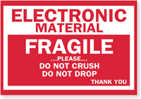 Electronic Material Fragile Label