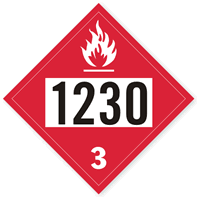 UN1230 Methanol Dot Placard