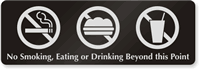 No Smoking Eating or Drinking Sign