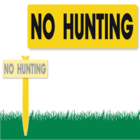 No Hunting EasyStake Sign and Stake