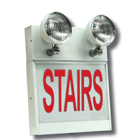 Chicago Approved Stair Sign & Emergency Steel Combo