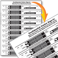 Confidential Visitor Sign-In Sheets Book