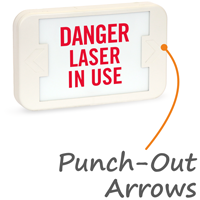 Danger Laser In Use Exit Sign with Battery Backup