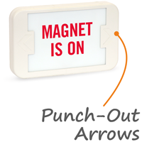 Magnet Is On LED Exit Sign with Battery Backup