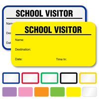 School Visitor Labels Book