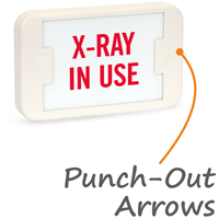 X-Ray In Use Exit Sign with Battery Backup