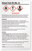 Diesel Fuel Oil Large GHS Chemical Label