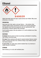 Ethanol Danger Medium GHS Chemical Label