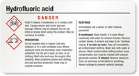 Hydrofluoric Acid GHS Chemical Label, Small