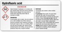 Hydrofluoric Acid Tiny GHS Chemical Label