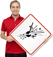 GHS Bomb Exploding Hazard Pictogram ISO Sign