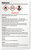 Methanol Danger Large GHS Chemical Label