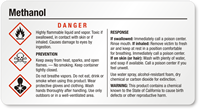 Methanol Small GHS Chemical Label