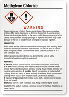 Methylene Chloride Medium GHS Chemical Label